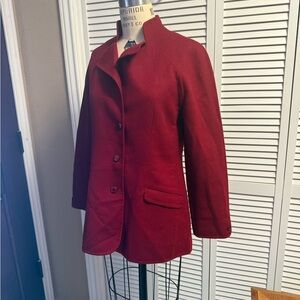 Vintage Halston Red Wool Blazer Made in Italy